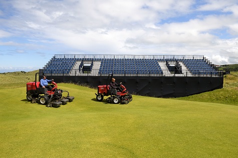Preparing the course at Royal Portrush for The Open 2019