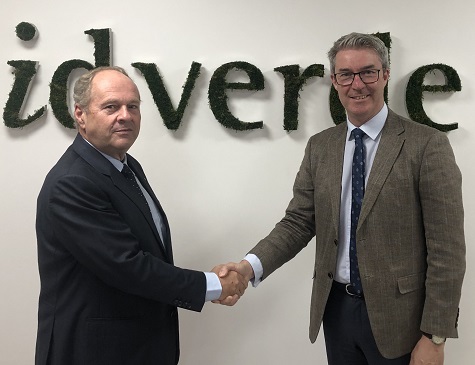 Hervé Lançon, CEO, id verde group, left, with Andy Brown, corporate accounts manager at The Toro Company