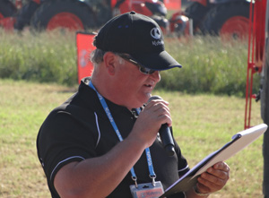 Keith Miller, Kubota UK's Serivce and Training manager, showed off the GPS potential of the new equipment