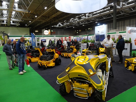 T H White's stand exhibited the Spider mower amongst other machinery