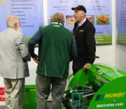 Gary Mumby talking to visitors to the Mumby Machinery stand at SALTEX this week
