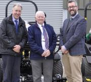 L-R: Robert Millar of PA Turney, Tom Dew of Continental Landscapes and Nathan Walker of Ransomes
