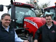 Brothers Mark (left) and John Eaton oversee sales and service activities at David Eaton Tractors, the farm equipment dealership at Fradswell near Stafford now handling McCormick tractors