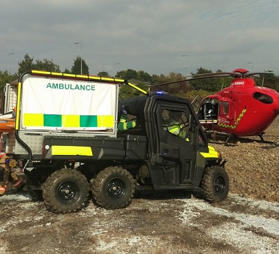 Winning picture of a Ranger being used by NHS North West emergency response services