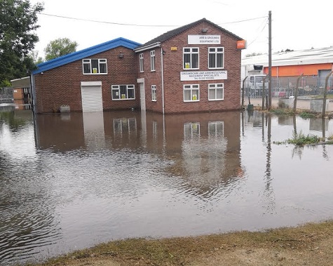 Arb & Grounds's flooded premises