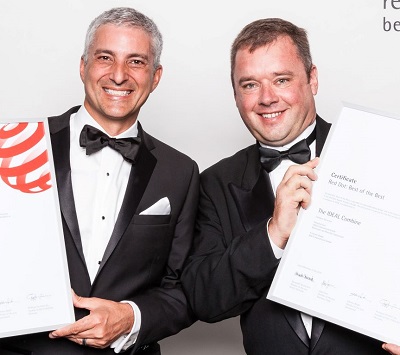 The Red Dot Award was received by Eric Hansotia, Senior Vice President Global Crop Cycle and Fuse Connected Services, and Barry O’Shea, Vice President & Product Line Leader Global Gold Harvesting