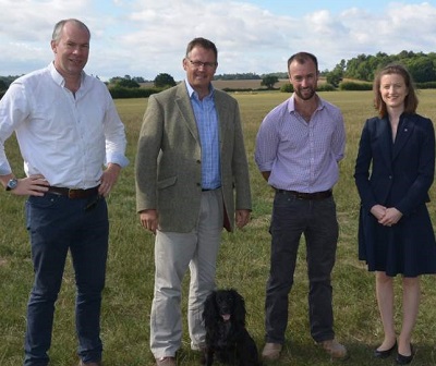 Andrew Lazenby, Chief Executive, Royal Agricultural Society of England & Innovation for Agriculture; Alan Granger, Chief Executive and Resident Land Agent, Ragley Estates; Hamish Stewart, Farm Manager, Ragley Home Farms; Eva Ross, Strategic Marketing & PR Manager, Yara UK