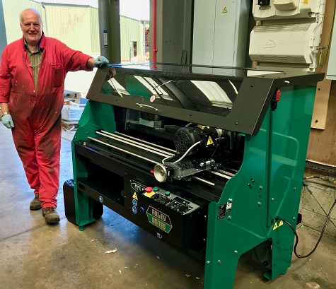 Tony Snaith, senior grinding technician at Dennis Sisis with the new Foley Accu-Pro 673 Bedknife Grinder