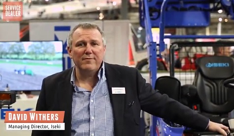 David Withers of ISEKI UK talking to Service Dealer on video at LAMMA this week