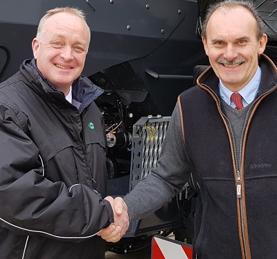 L-R: Charles Bedforth, sales manager, OPICO with Dick Spencer, sales director, C&O Tractors
