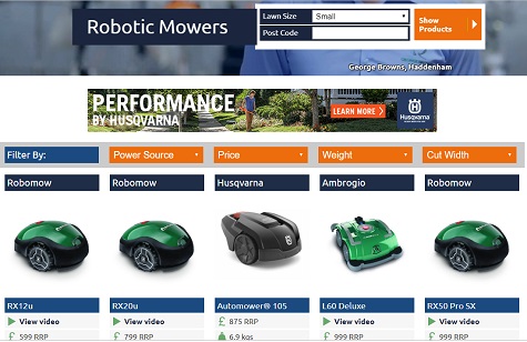 Robotic mowers featured on Garden Trader