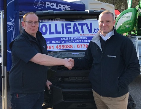 Ollie White of Ollie ATV and Richard Coleby (district sales manager) Polaris Britain Ltd