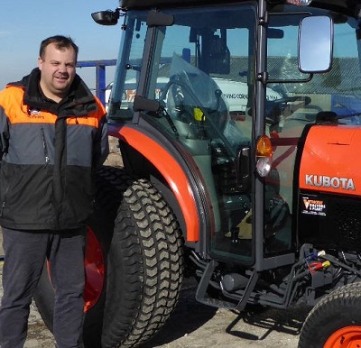 Jon Day, Vincent Tractors & Plant, groundcare salesperson for Mid & West Cornwall