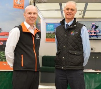 Michael Bywater, group training manager at Kubota (UK) Limited and Simon Parker, agricultural engineering lecturer at Llysfasi