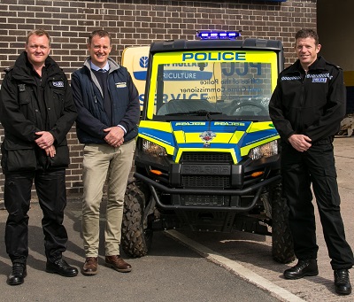 PC Martin Beck (Devon and Cornwall Police Rural Crime officer), Stephen Retallick (sales director at CR Willcocks) and PC Chris Collins (Devon and Cornwall Police Rural Crime officer).