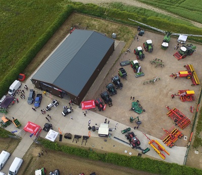 Aerial view of R W Crawford's new premises during the recent open day
