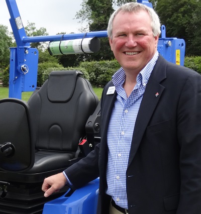 Iseki UK & Ireland md David Withers with the new SF224