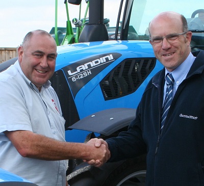 L-R: Dwayn Clover of Clover Farm Services with Tim Lawrence, Argo Tractors area sales manager for the eastern counties