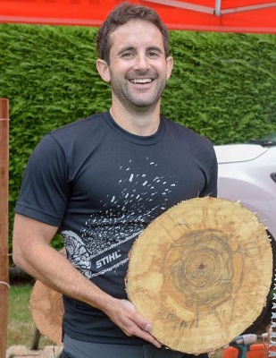 Andy Paskell - who won STIHL GB's company Timbersports challenge in 2015