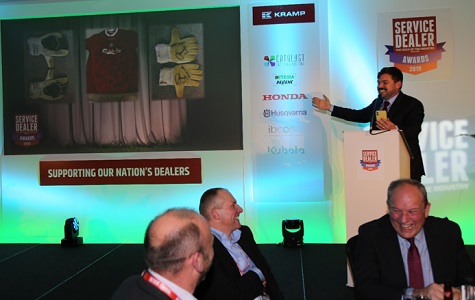 Comedian and host Charlie Baker running the charity raffle at last week's Dealer Of The Year awards ceremony