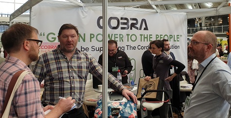 Cobra managing director Peter Chaloner talking to Steve Gibbs and Ego's Steve Roskell this week
