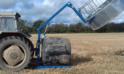 A bale lifter manufactured by Ballyealan Engineering