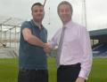 Lee Williams with Oldham Athletic's Chief Executive, Neil Joy