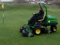 Wallasey Golf Club's head greenkeeper Chris Peddie on the John Deere 2500E hybrid electric greens mower