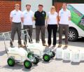 From left to right, the Pitchmark team: Jon, Darren, Mark, Sue, and Tim outside their new business premises in Bristol