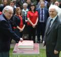 Cutting the IOG's 80th Anniversary cake, former IOG patron Eddie Seaward, left, with IOG chair David Teasdale