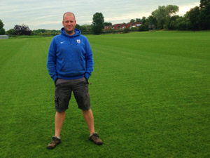 Peter Ashworth on the Preston North End training pitches