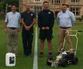 L-R: Gareth Acteson (Rigby Taylor Ltd); Martin Hobbs Assistant Groundsman; Darren Ball Head Groundsman; Lee Carter (Rigby Taylor Ltd)