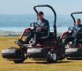 Gullane's Toro Greensmaster TriFlex Hybrid 3420 riding machines in action