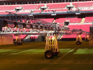 Growing lights on the pitch