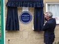 David Withers unveils the Budding plaque in Stroud