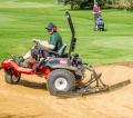The Toro Sand Pro 2040Z getting to work on one of Burford's 80 bunkers