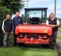 (L-r) Windlesham GC's Course Manager Alastair Higgs, Deputy Course Manager Ross Cook and Chas Ayres, Wiedenmann UK Sales Manager