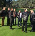 John Clarke, Courses Manager, taking delegates on a tour of the Duke's Course at Woburn Golf Club