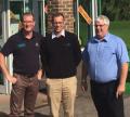 Peter Bateman, Director, Godfreys Golf & Turf (left), Tom Kenny, Group Course Manager,Mytime Active(centre) and Keith Rogers, Area Sales Manager, Godfreys (right)