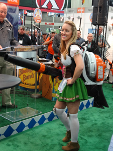 Stihl had an Oktoberfest on their stand!