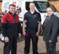 Jason Revill, middle, with his business partner Russell Revill on the left and Lely's John Pike