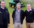 L-R: Michael Weldon of John Deere dealer Seamus Weldon, Ballybunion course manager John Bambury and John Deere strategic account manager Brian D’Arcy