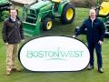 Adamsons area manager Steve Blanchard (left) and Boston West managing director Jon Portess, with the new John Deere machines
