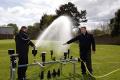 The irrigation training day saw sprinkler systems brought above ground to demonstrate best operating practice