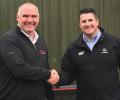 L-R: Nick Darking, sales manager for Charterhouse with group turf sales manager for Burden Bros Agri Ltd, Alan Pierce