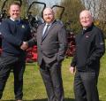 L-R: Chris Jennison, Hull City Council contract manager; Jon Wright, sales CEO, Russell Groundcare; Nigel Lovatt of Reesink Turfcare