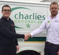 Richard Lucas (left) with Ian Trevor from Charlies Groundcare