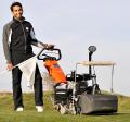 Alejandro Reyes, Golf and Courses and Real Estate Manager, with an Eclipse2 walking greens mower at Le Golf National
