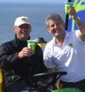 Andy Maxwell with John Deere's Chris Meacock at Land's End
