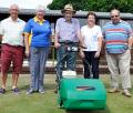 L-R: Mick Souter, Committee Member, Valerie Pryke, Chairperson of Waldringfield & District Bowls Club, Bert Warne, President, Linda Nunn, Secretary, and David Schofield, Treasurer